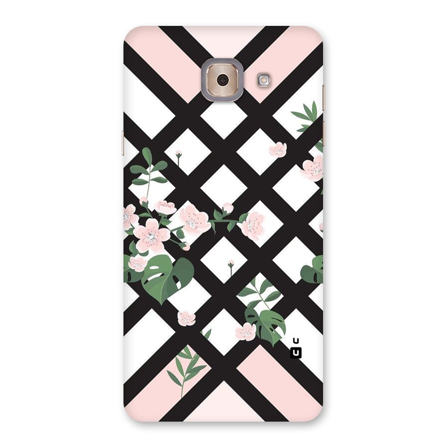 Check Floral Stripes Back Case for Galaxy J7 Max