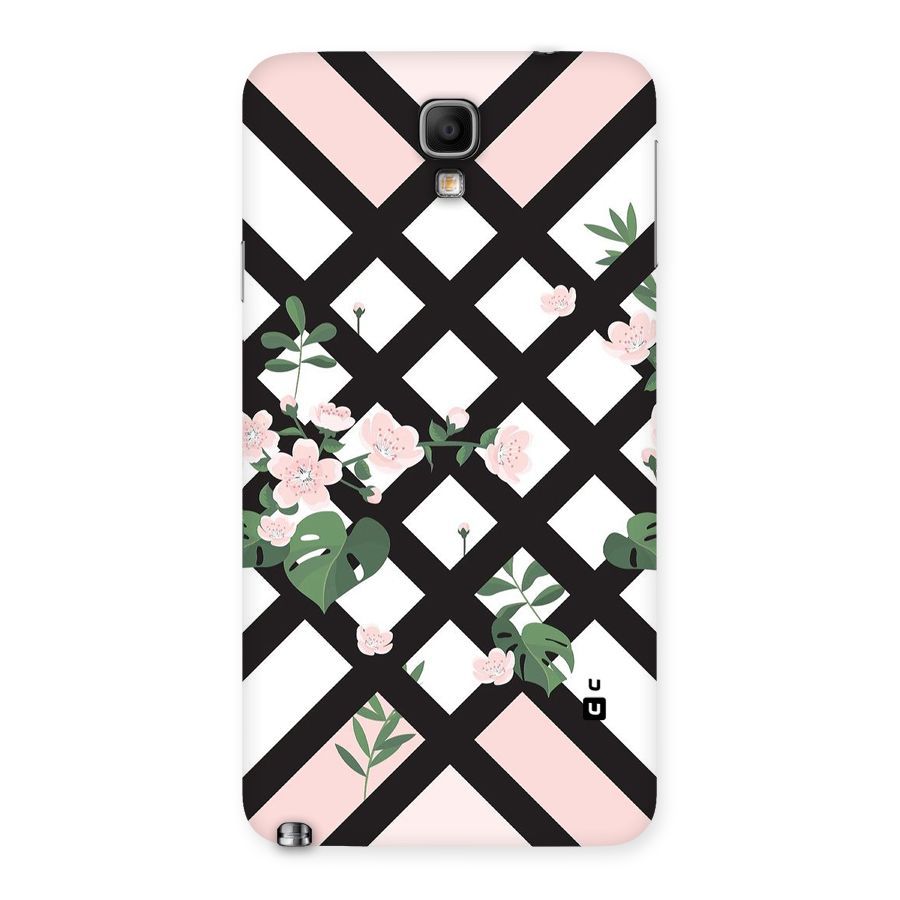 Check Floral Stripes Back Case for Galaxy Note 3 Neo