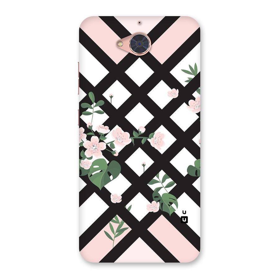 Check Floral Stripes Back Case for Gionee S6 Pro