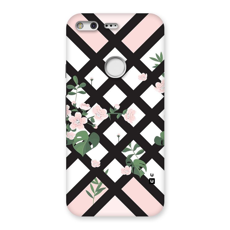 Check Floral Stripes Back Case for Google Pixel