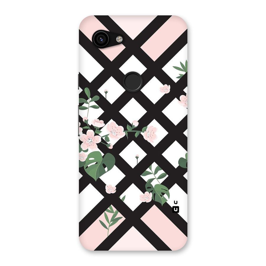 Check Floral Stripes Back Case for Google Pixel 3a