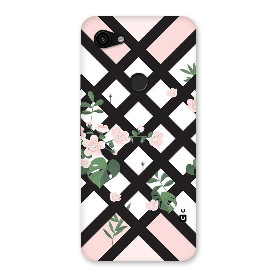 Check Floral Stripes Back Case for Google Pixel 3a XL