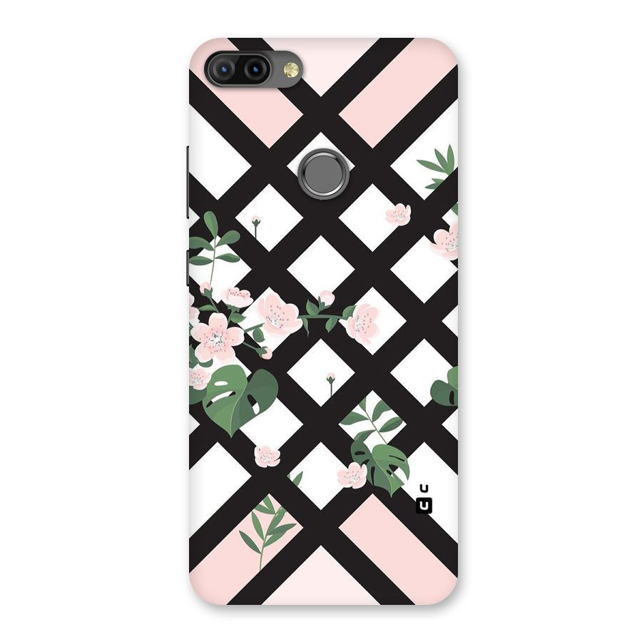 Check Floral Stripes Back Case for Infinix Hot 6 Pro