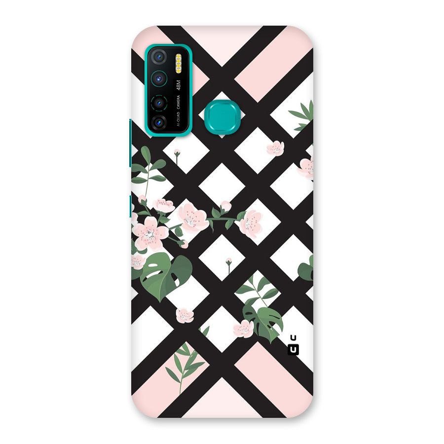 Check Floral Stripes Back Case for Infinix Hot 9 Pro
