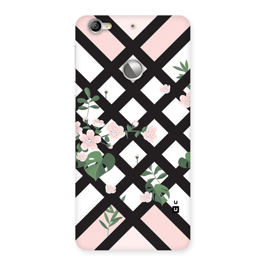 Check Floral Stripes Back Case for LeTV Le 1s