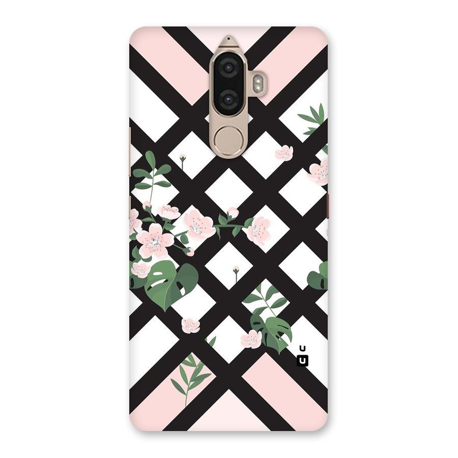 Check Floral Stripes Back Case for Lenovo K8 Note