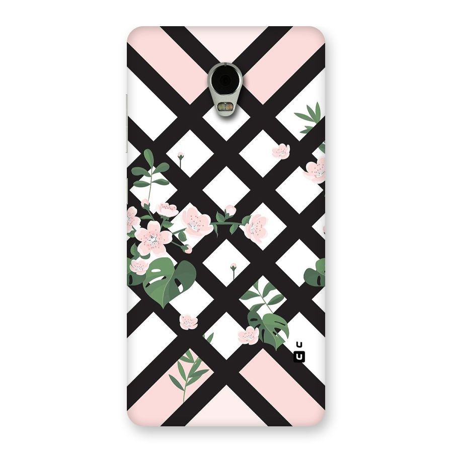 Check Floral Stripes Back Case for Lenovo Vibe P1