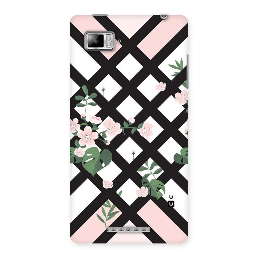 Check Floral Stripes Back Case for Lenovo Vibe Z K910