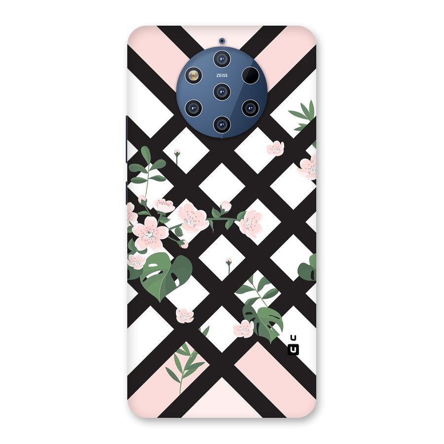 Check Floral Stripes Back Case for Nokia 9 PureView