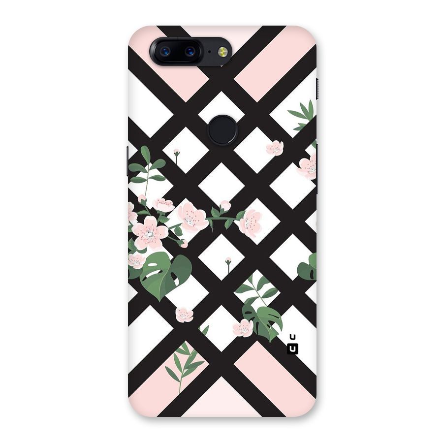Check Floral Stripes Back Case for OnePlus 5T