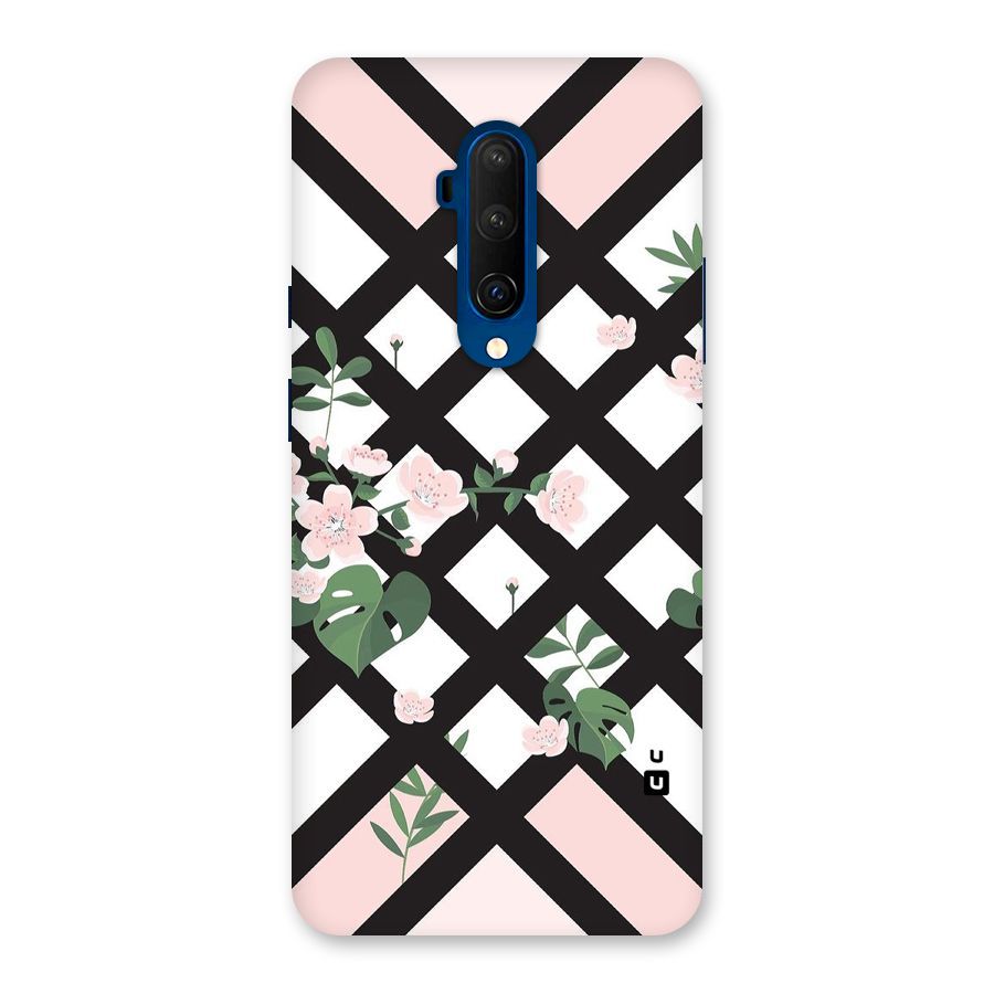 Check Floral Stripes Back Case for OnePlus 7T Pro