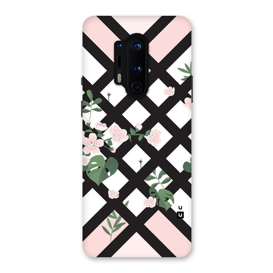 Check Floral Stripes Back Case for OnePlus 8 Pro