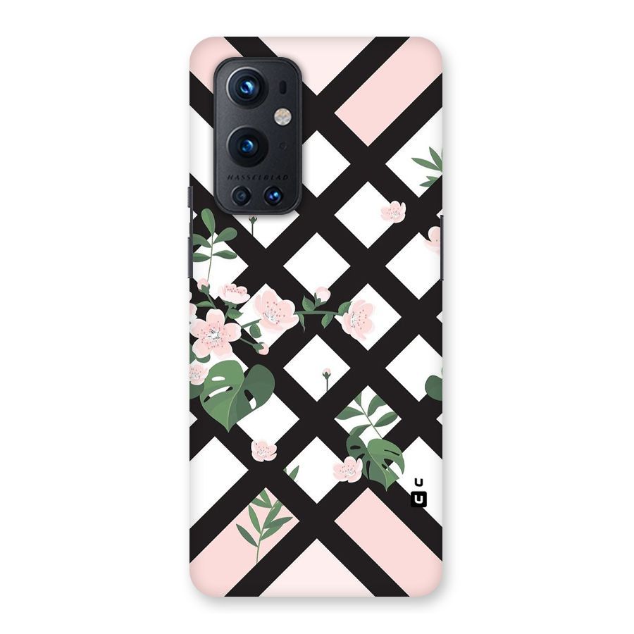 Check Floral Stripes Back Case for OnePlus 9 Pro