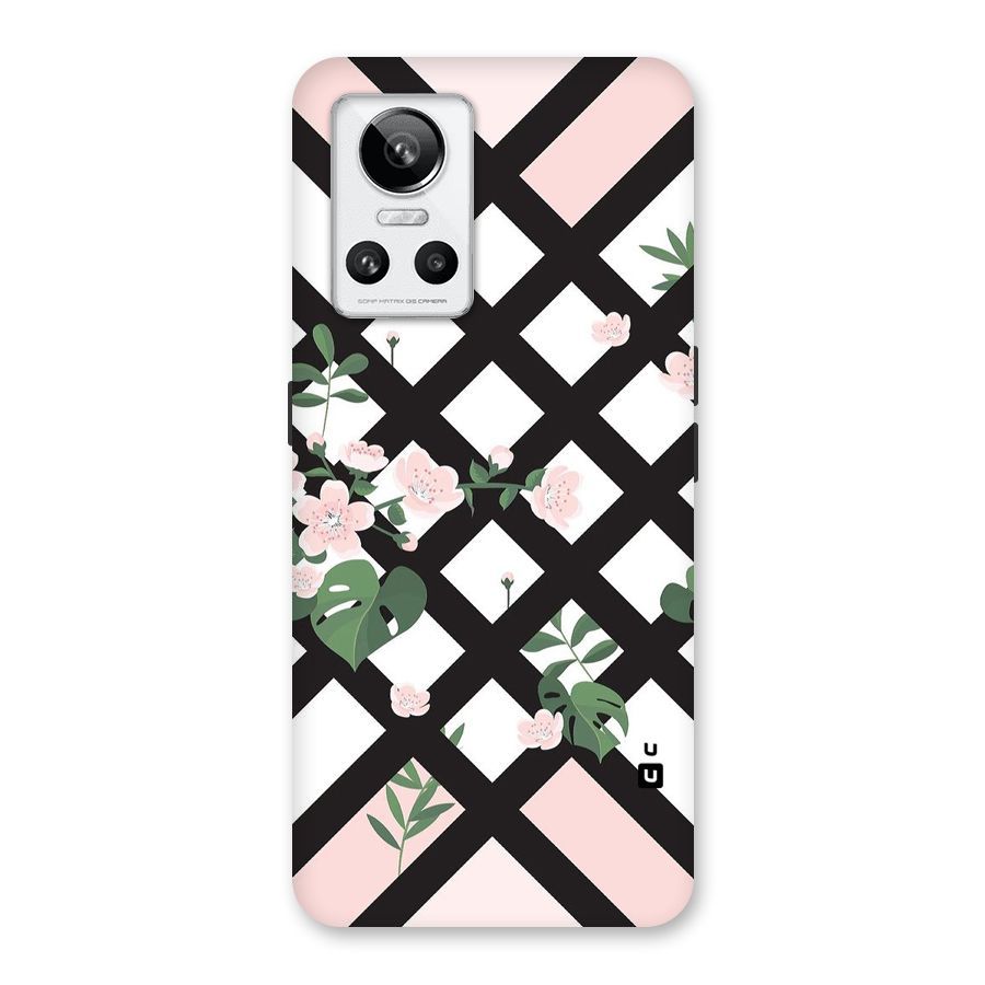 Check Floral Stripes Back Case for Realme GT Neo 3