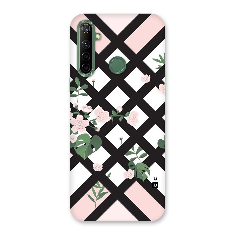Check Floral Stripes Back Case for Realme Narzo 10