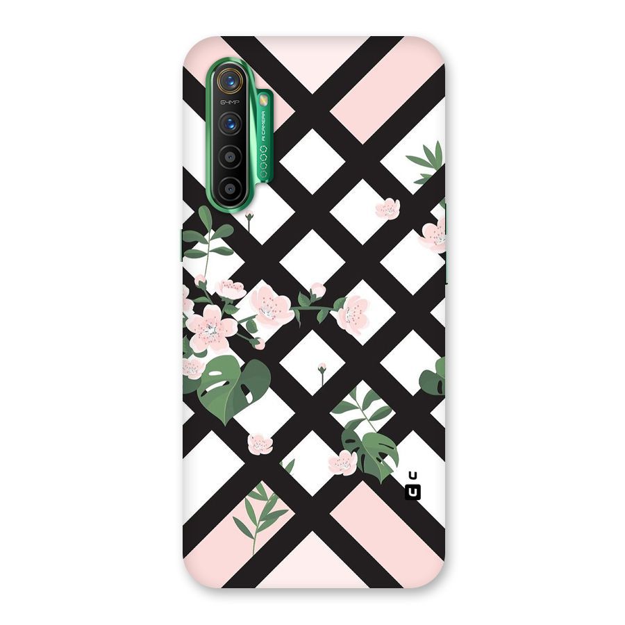 Check Floral Stripes Back Case for Realme X2