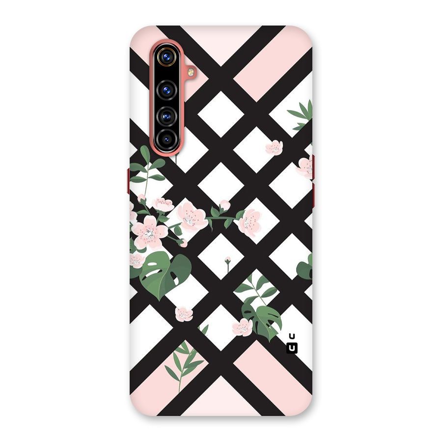 Check Floral Stripes Back Case for Realme X50 Pro