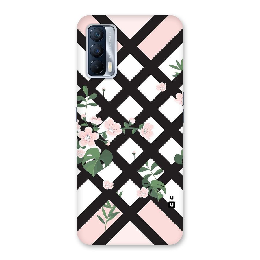 Check Floral Stripes Back Case for Realme X7