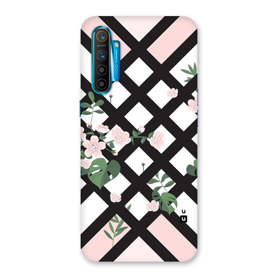 Check Floral Stripes Back Case for Realme XT