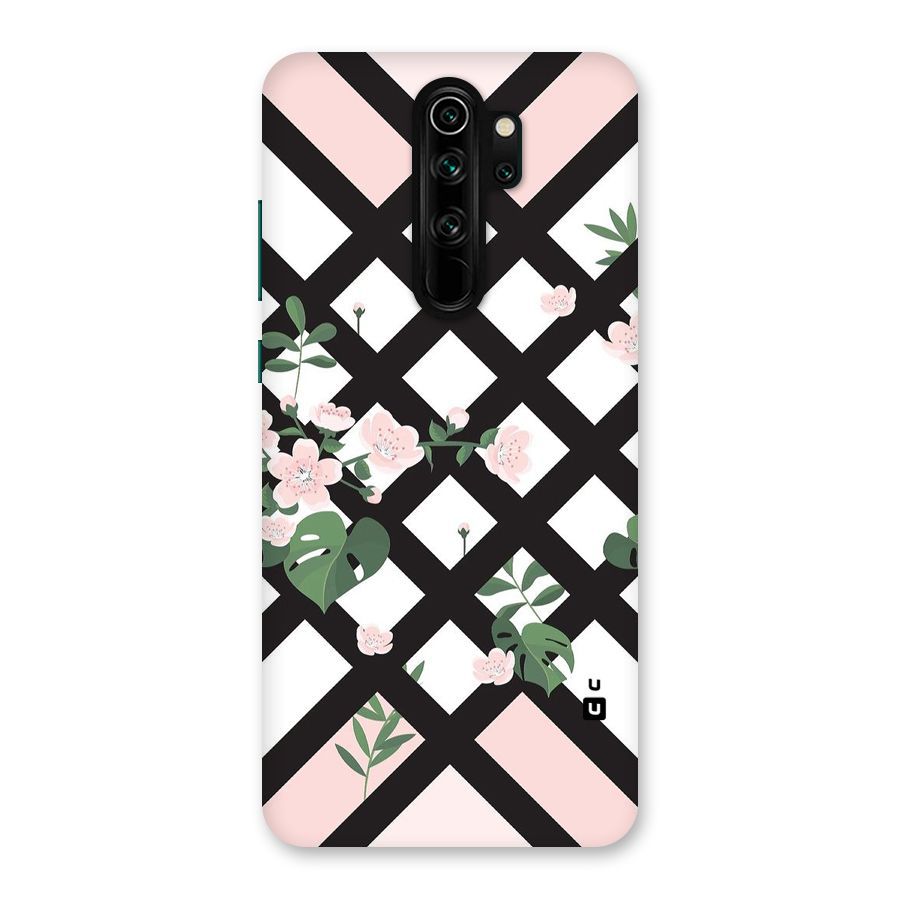Check Floral Stripes Back Case for Redmi Note 8 Pro