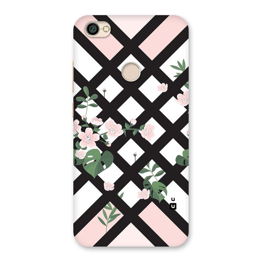 Check Floral Stripes Back Case for Redmi Y1 2017