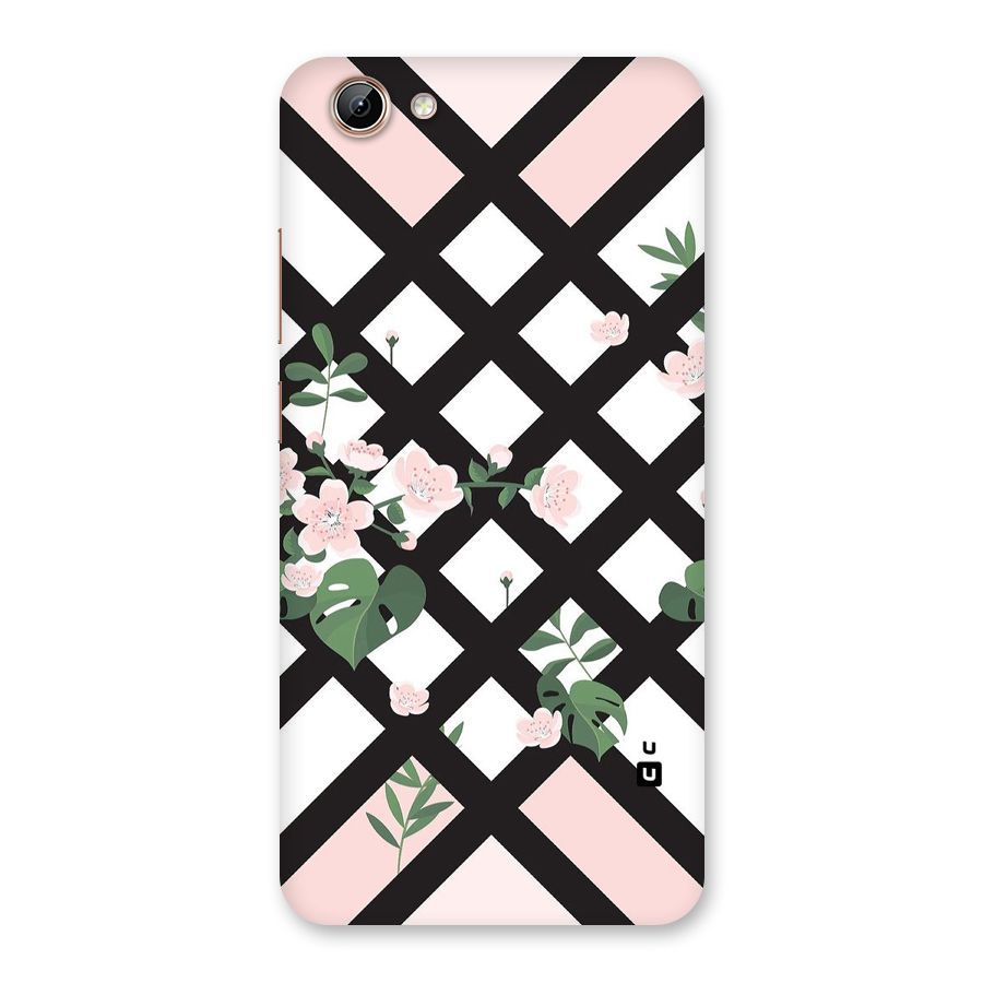 Check Floral Stripes Back Case for Vivo Y71