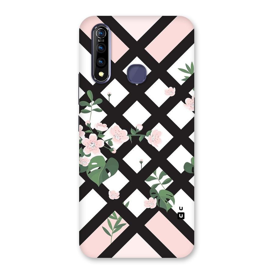 Check Floral Stripes Back Case for Vivo Z1 Pro