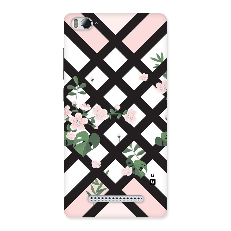 Check Floral Stripes Back Case for Xiaomi Mi4i