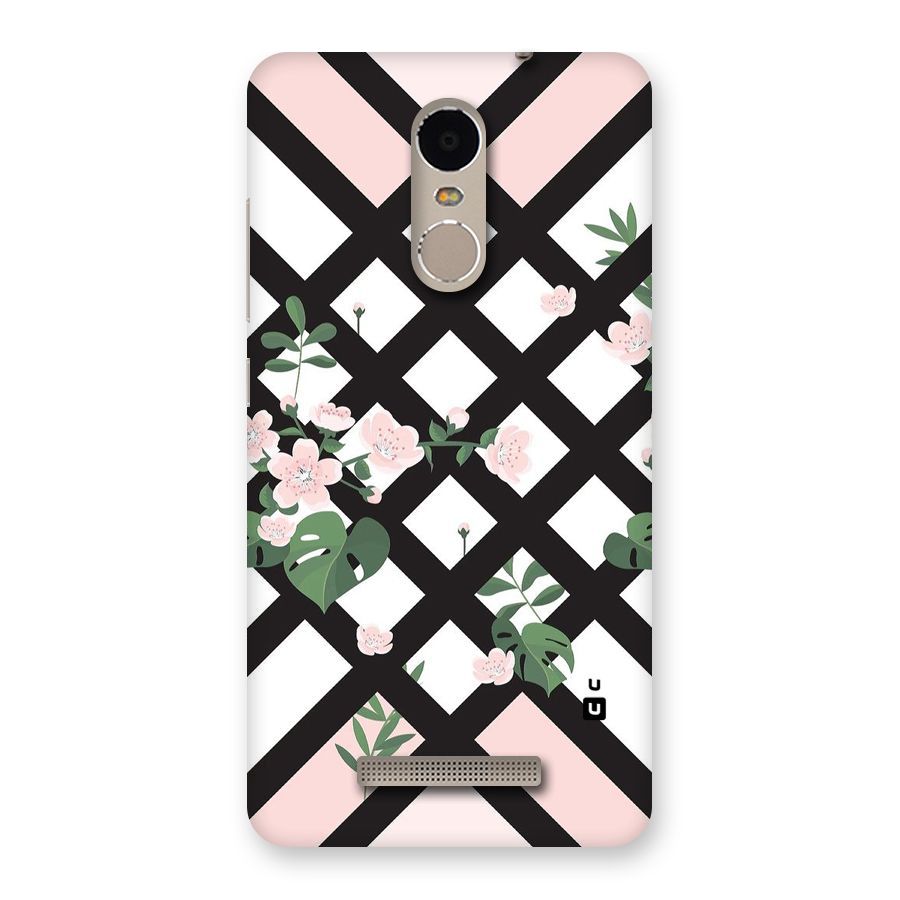 Check Floral Stripes Back Case for Xiaomi Redmi Note 3