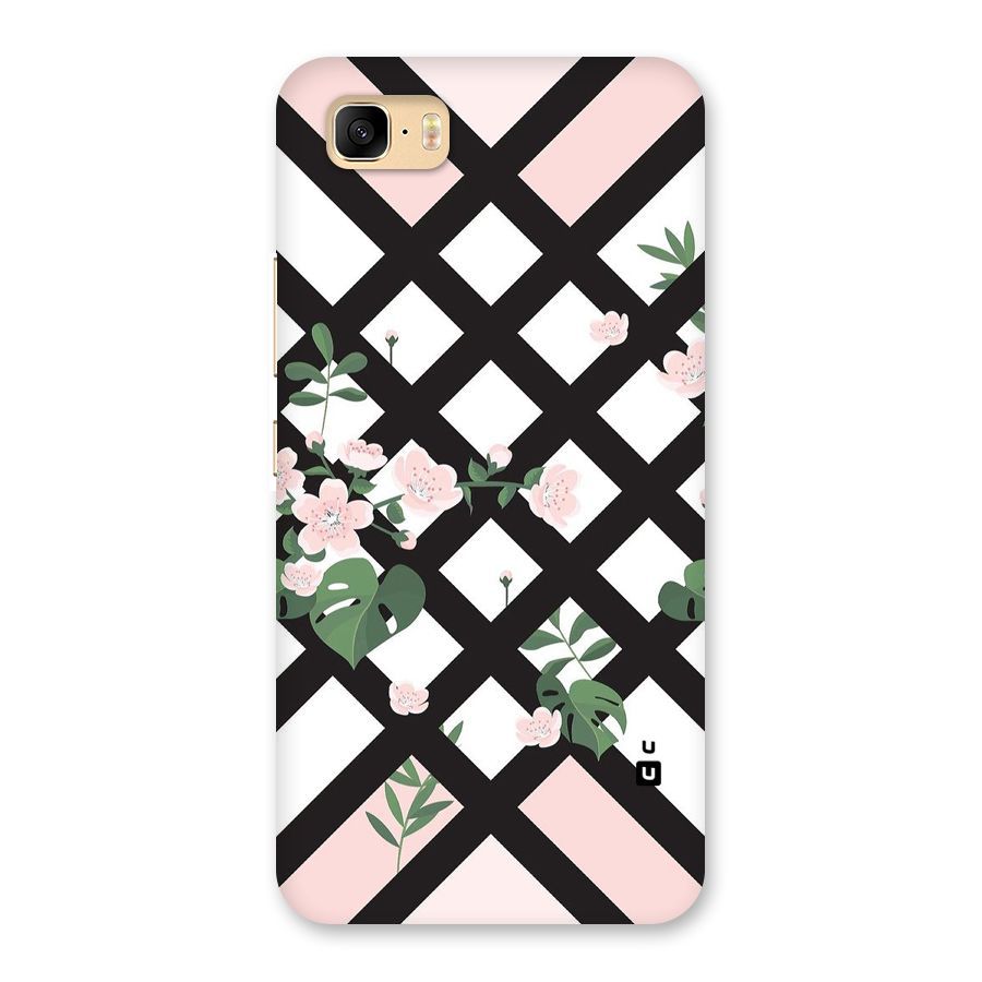 Check Floral Stripes Back Case for Zenfone 3s Max