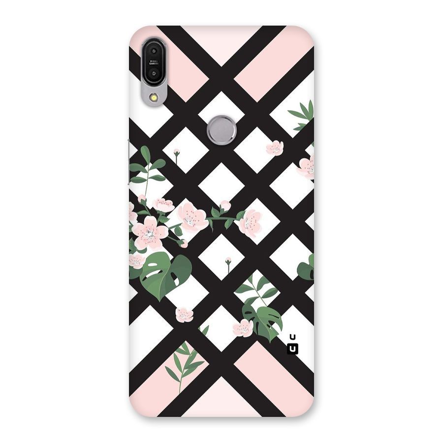 Check Floral Stripes Back Case for Zenfone Max Pro M1