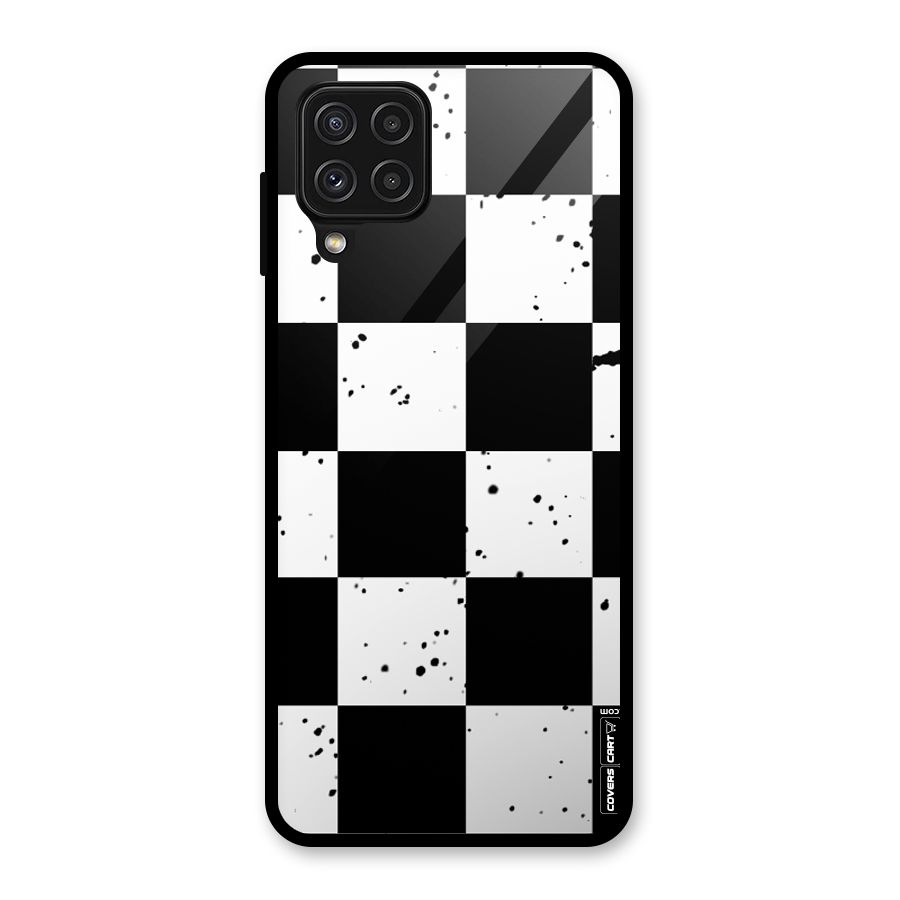 Check Mate Glass Back Case for Galaxy A22 4G