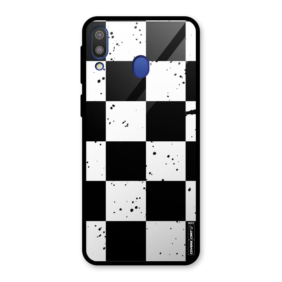 Check Mate Glass Back Case for Galaxy M20
