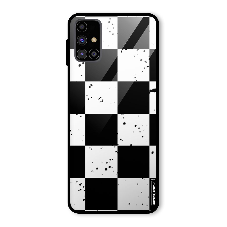 Check Mate Glass Back Case for Galaxy M31s