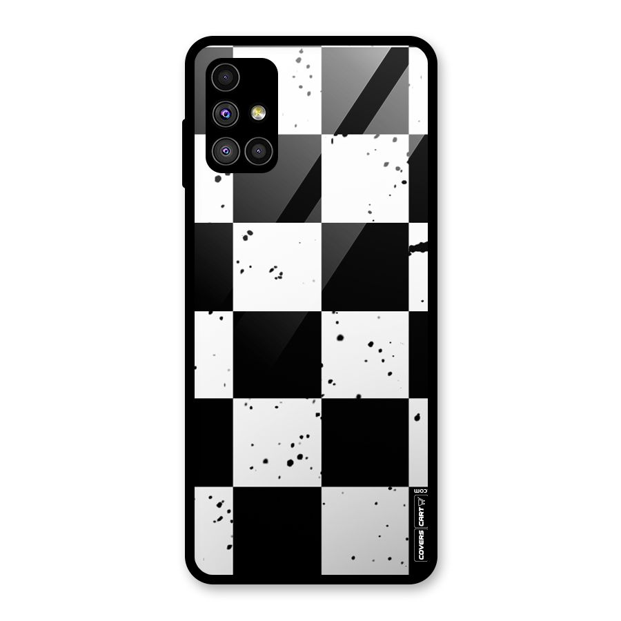 Check Mate Glass Back Case for Galaxy M51