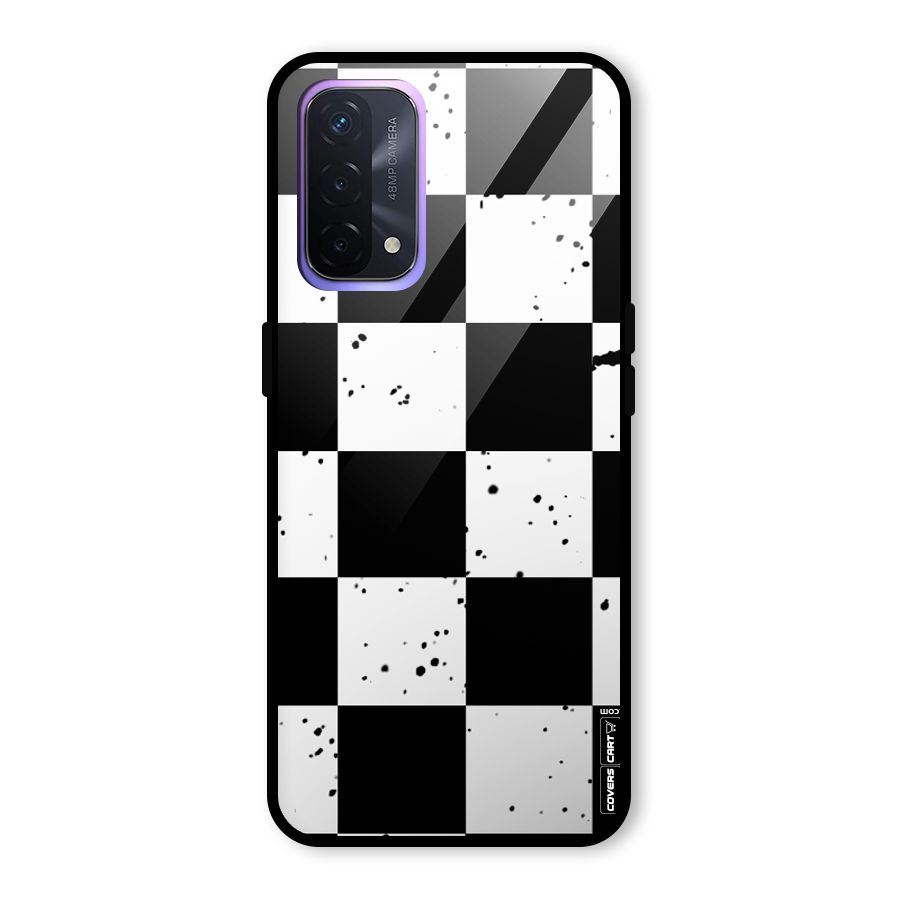 Check Mate Glass Back Case for Oppo A74 5G
