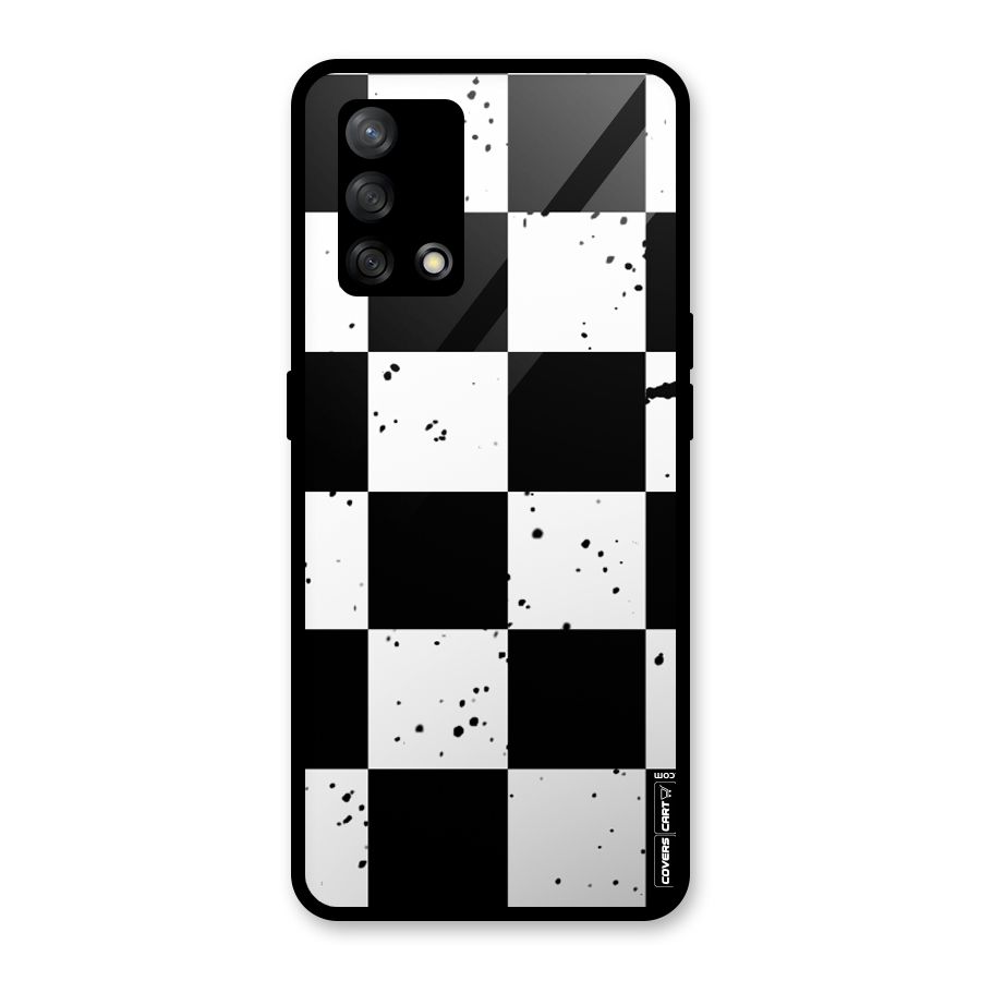 Check Mate Glass Back Case for Oppo F19