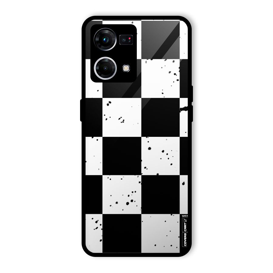 Check Mate Glass Back Case for Oppo F21s Pro 4G