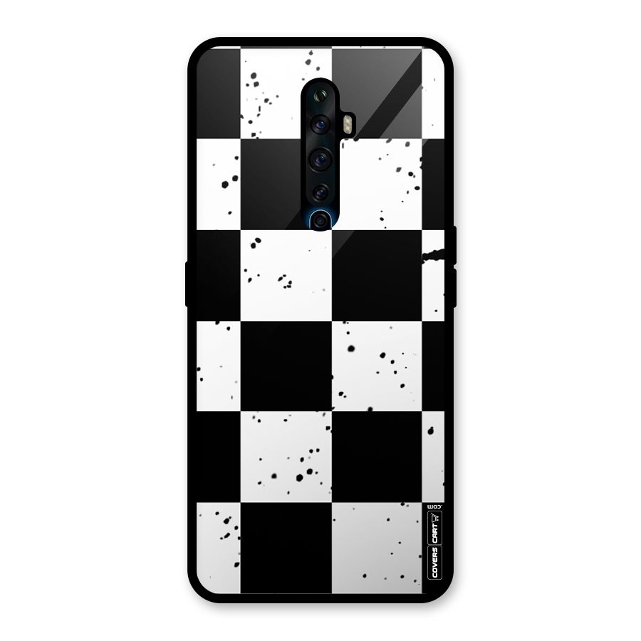 Check Mate Glass Back Case for Oppo Reno2 F