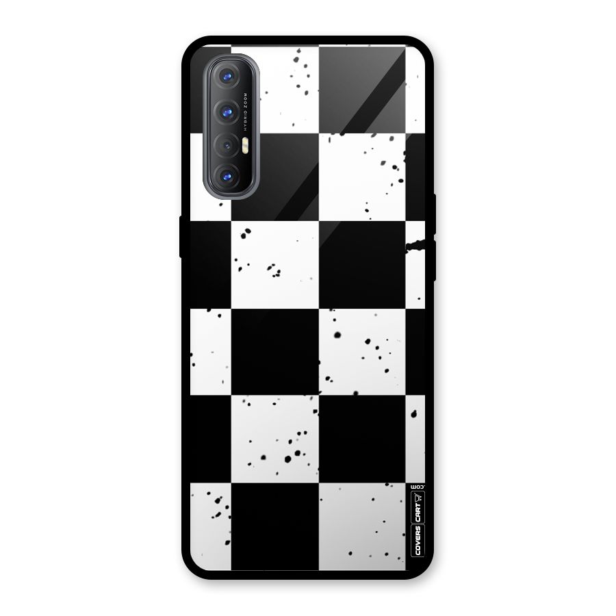 Check Mate Glass Back Case for Oppo Reno3 Pro