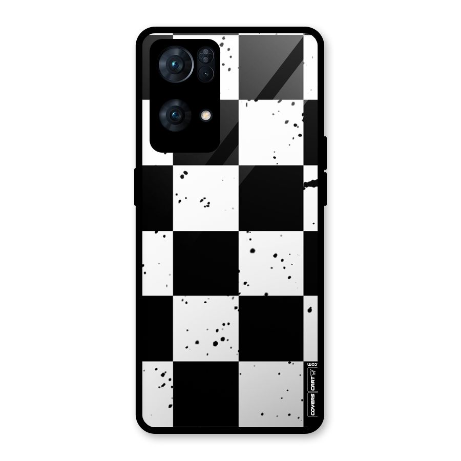 Check Mate Glass Back Case for Oppo Reno7 Pro 5G