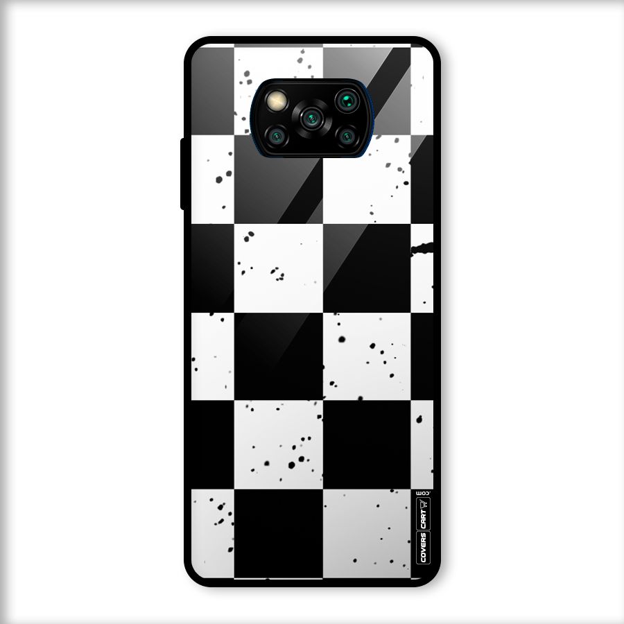 Check Mate Glass Back Case for Poco X3