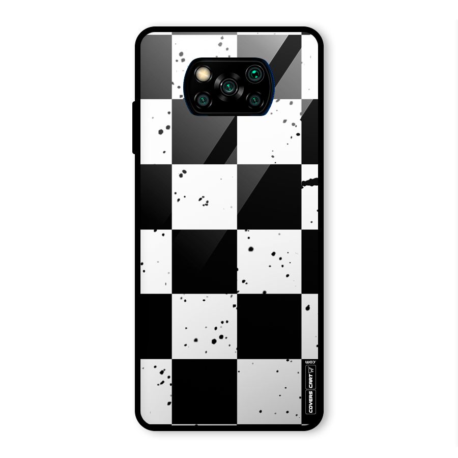 Check Mate Glass Back Case for Poco X3 Pro