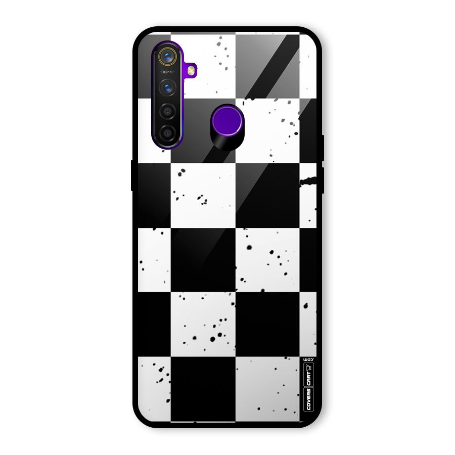 Check Mate Glass Back Case for Realme 5 Pro