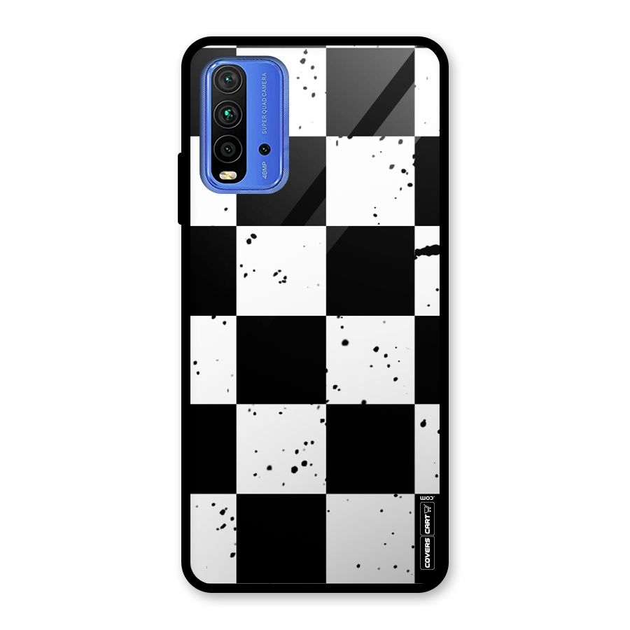 Check Mate Glass Back Case for Redmi 9 Power