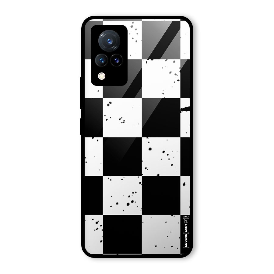Check Mate Glass Back Case for Vivo V21 5G