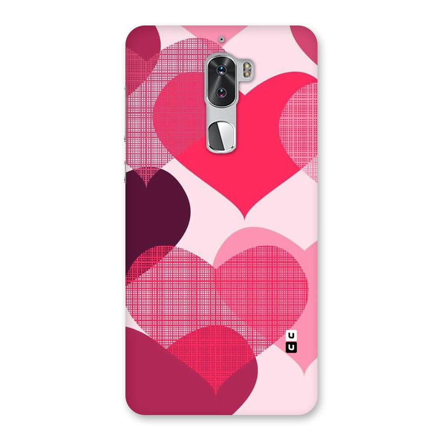 Check Pink Hearts Back Case for Coolpad Cool 1