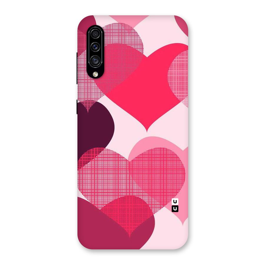 Check Pink Hearts Back Case for Galaxy A30s