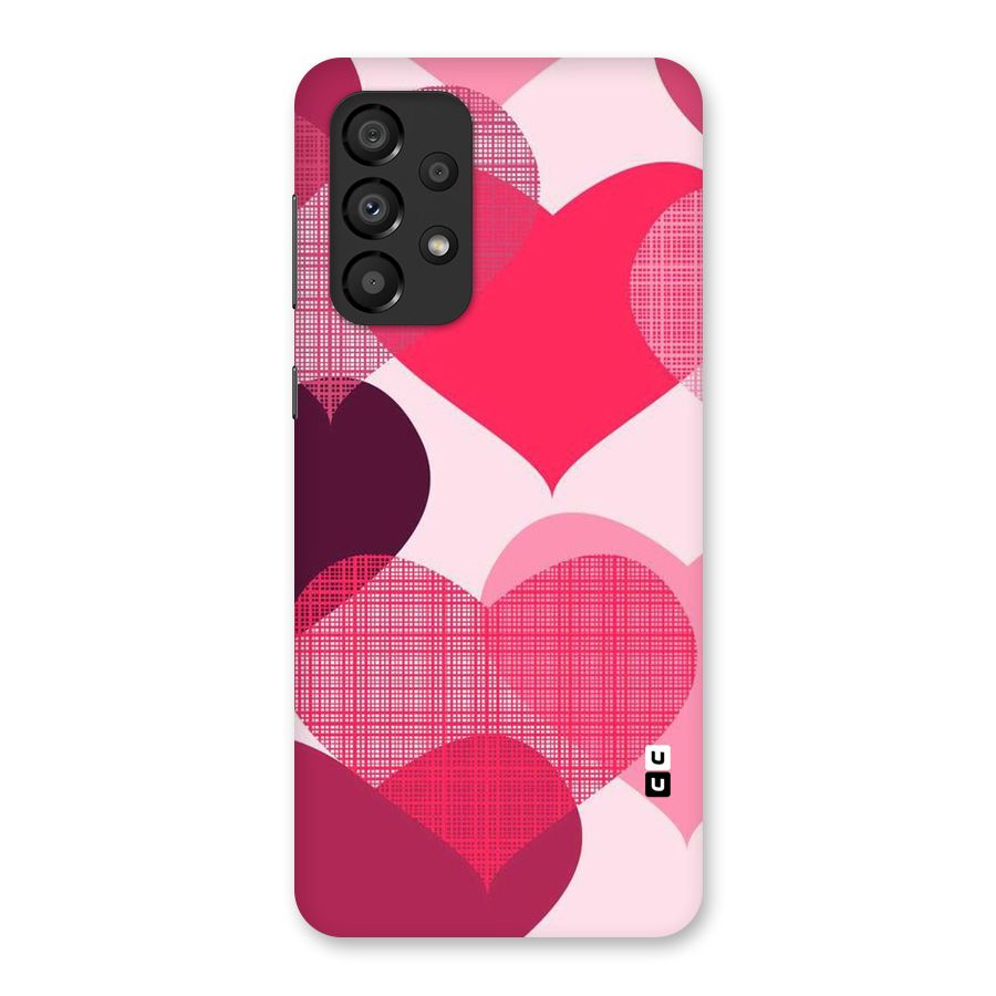 Check Pink Hearts Back Case for Galaxy A33 5G