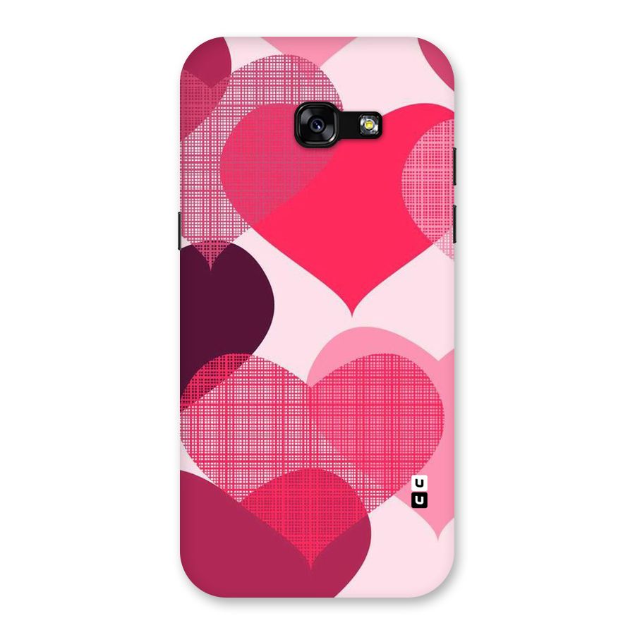 Check Pink Hearts Back Case for Galaxy A5 2017